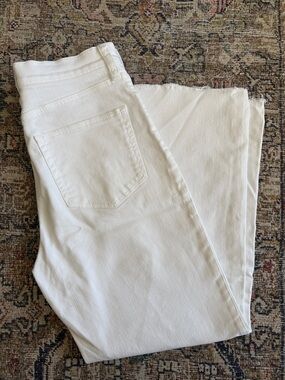 J. Crew White Wide-Leg Crop Jeans